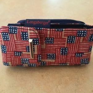 Vintage Unused Longaberger American Flag Wristlet